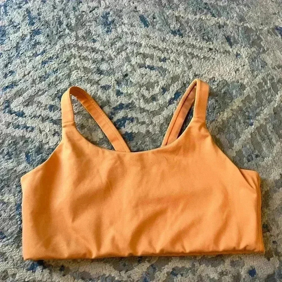 Girlfriend Collective Lou V back sports bra orange medium - Picture 3 of 4